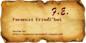 Ferenczi Erzsébet névjegykártya